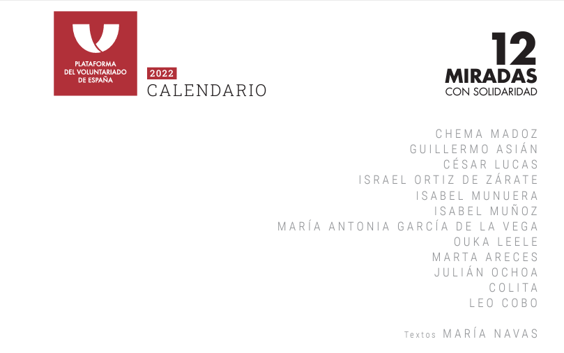 La PVE lanza la novena edición del calendario 12 Miradas con Solidaridad