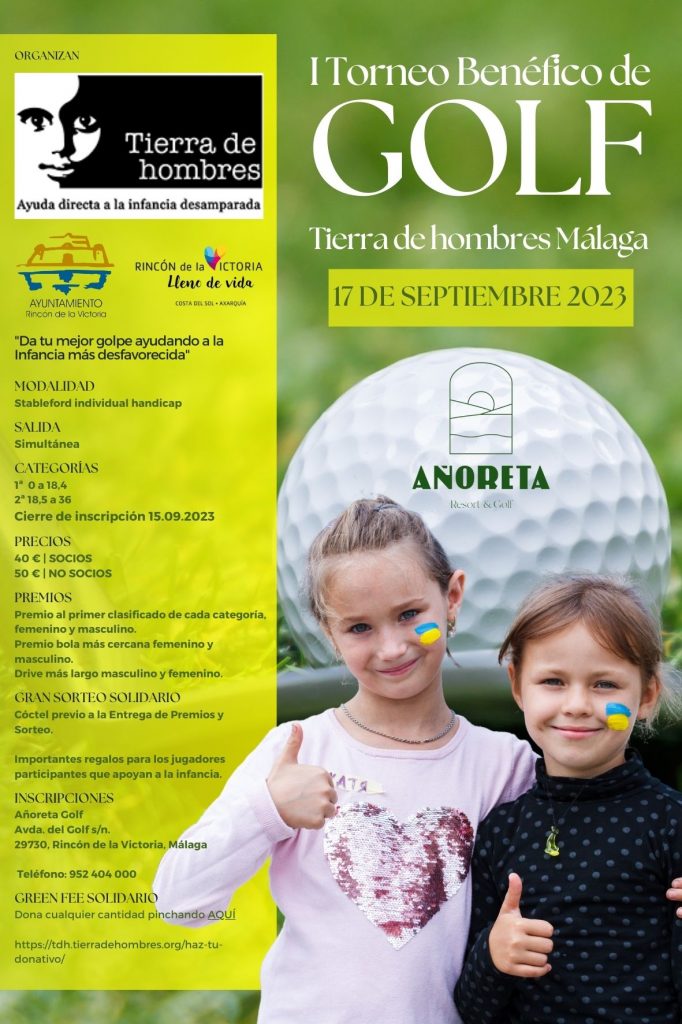 Rincón de la Victoria (Málaga) acogerá eI Torneo Benéfico de Golf “Tierra de hombres Málaga”