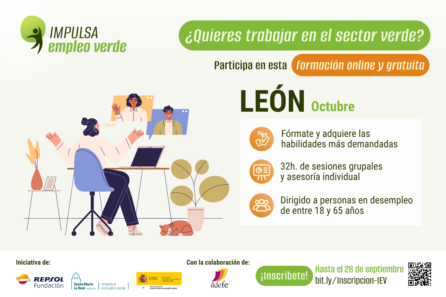 “Impulsa Empleo Verde” organiza un nuevo taller  en octubre para personas en desempleo de León