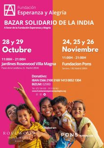 XXIII Bazar Solidario de la India para los programas de  la Fundación Esperanza y Alegría