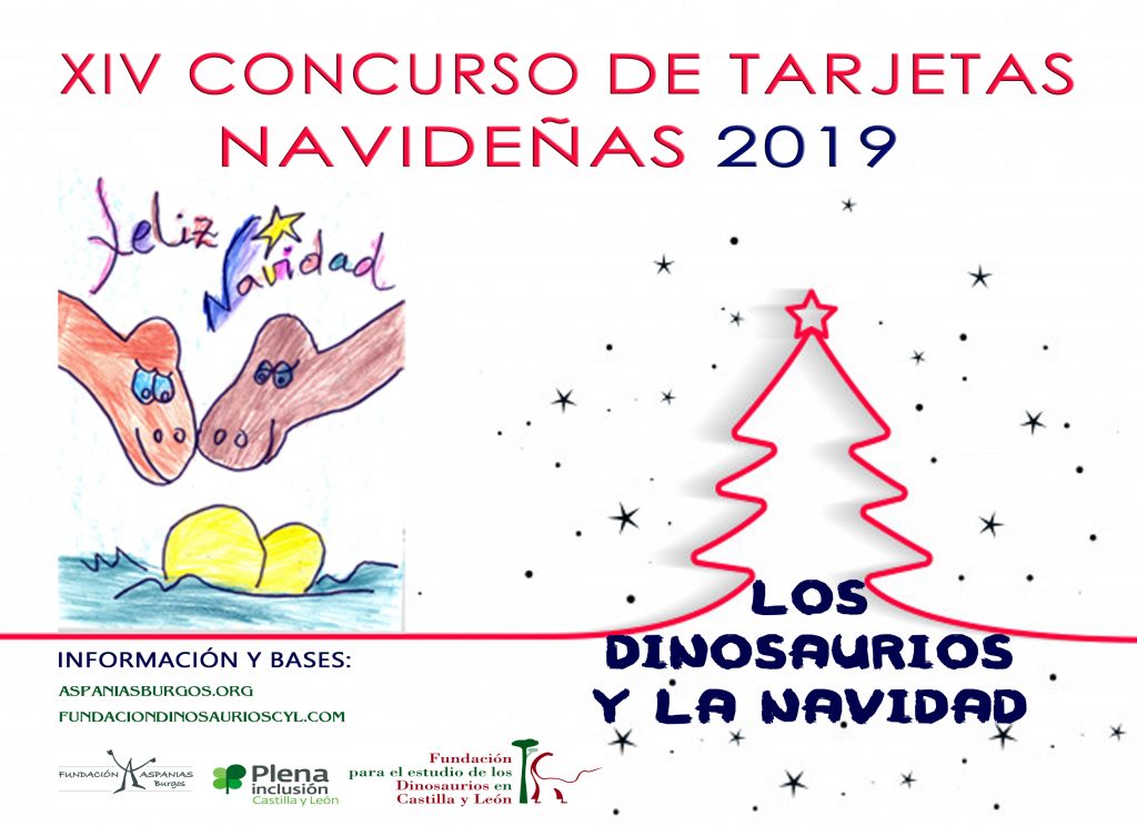 Las Fundaciones Dinosaurios de Castilla y León y Aspanias Burgos convocan el XIV del Concurso Nacional de Tarjetas Navideñas “Los Dinosaurios y la Navidad”