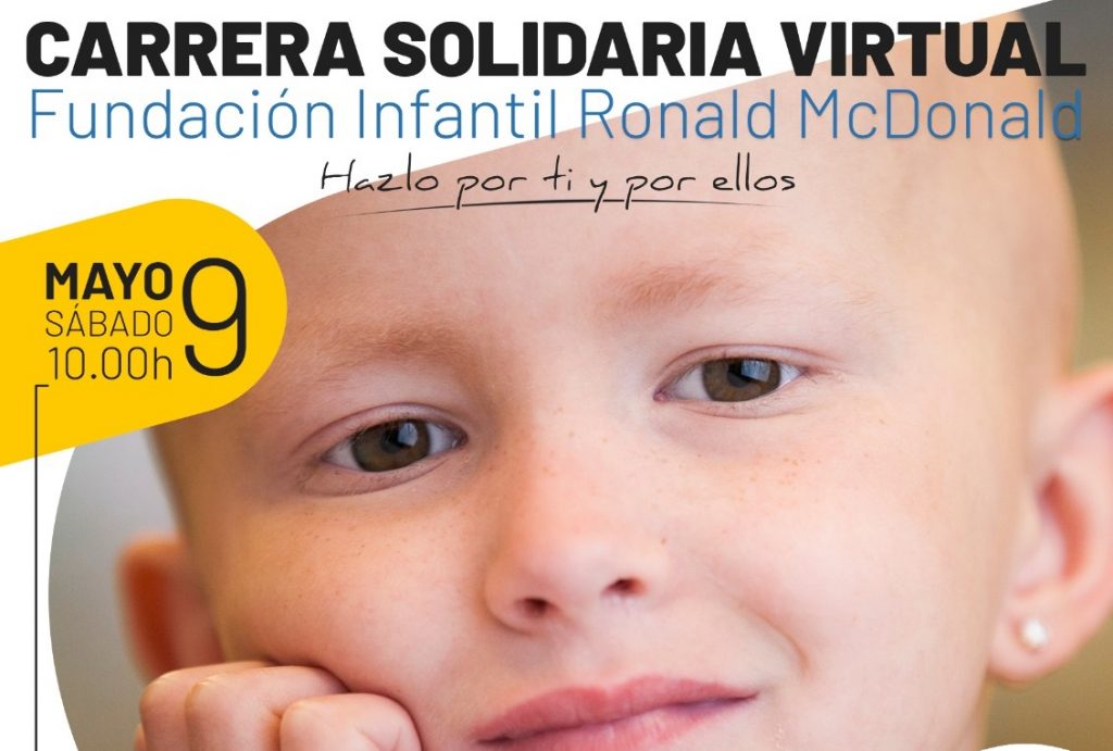 La Fundación Infantil Ronald McDonald organiza una carrera solidaria virtual para comprar material sanitario para sus familias