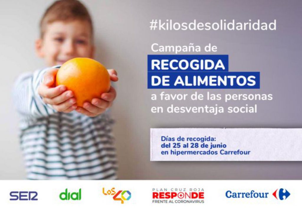 Cadena SER, LOS40 y Dial lanzan la operación #KilosDeSolidaridad, con Cruz Roja y Fundación Solidaridad Carrefour