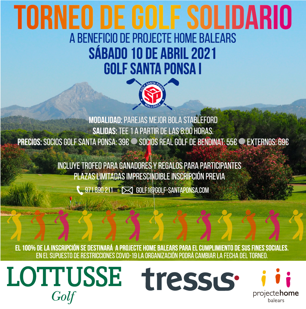 Torneo de golf Solidario a beneficio de Projecte Home Balears