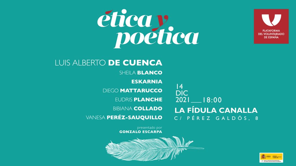 La Plataforma del Voluntariado de España celebra la segunda edición de 'Ética y Poética'
