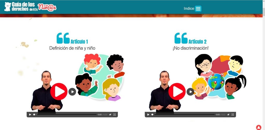La Fundación CNSE lanza una web para explicar la Convención sobre los Derechos del Niño en lengua de signos española